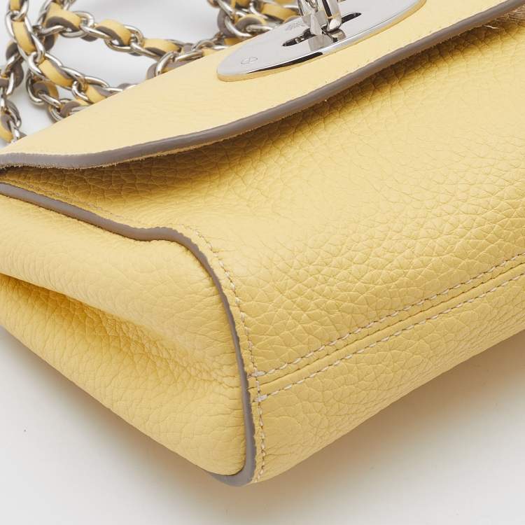 Pre Owned Mulberry Yellow Leather Mini Lily Shoulder Bag