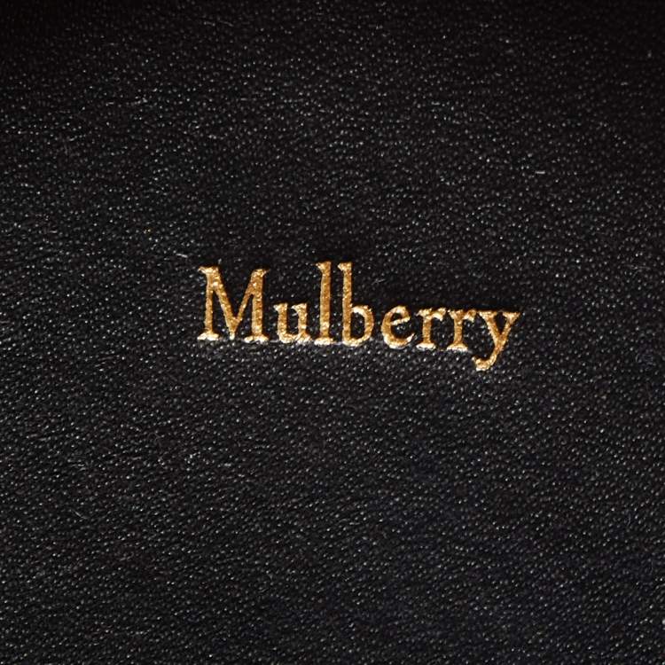 Pre Owned Mulberry Purple Croc Embossed  Leather Mini Trunk Wristlet Clutch