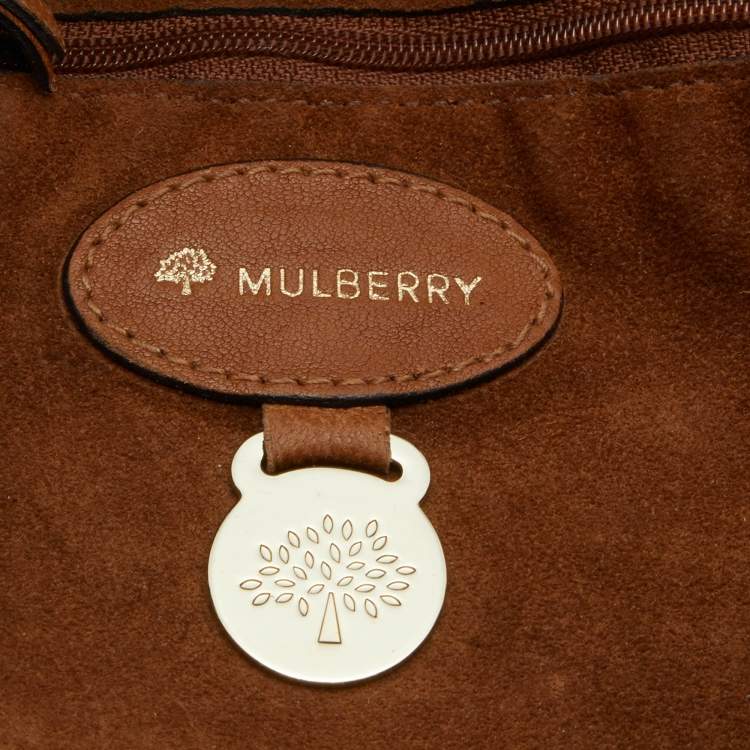Pre Owned Mulberry Brown Leather Edna Chain Shoulder Bag 