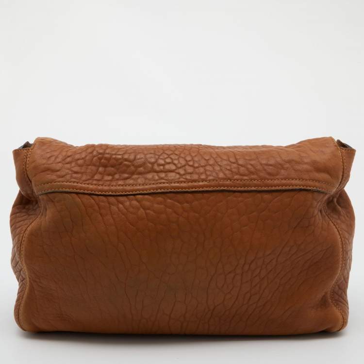 Pre Owned Mulberry Brown Leather Edna Chain Shoulder Bag 