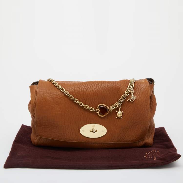 Pre Owned Mulberry Brown Leather Edna Chain Shoulder Bag 