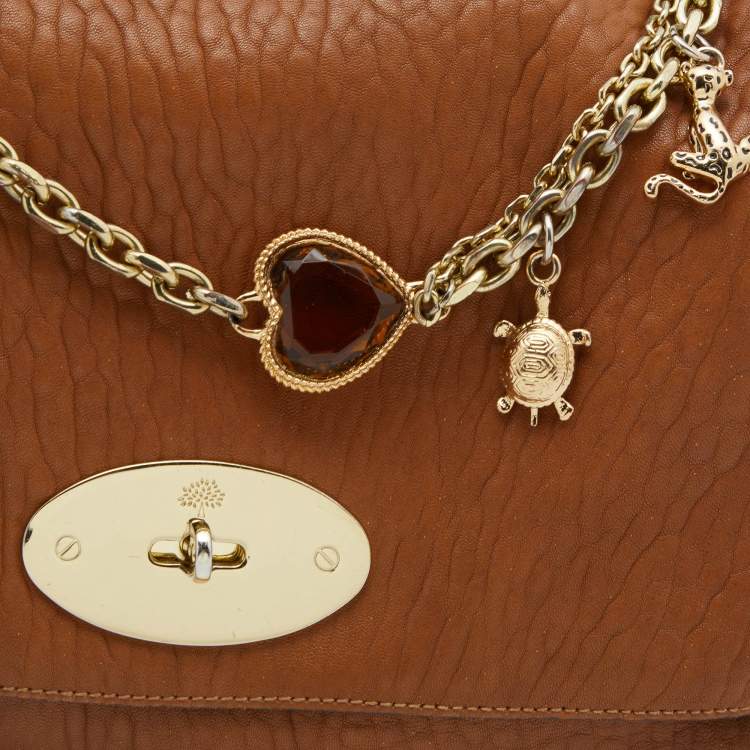Pre Owned Mulberry Brown Leather Edna Chain Shoulder Bag 