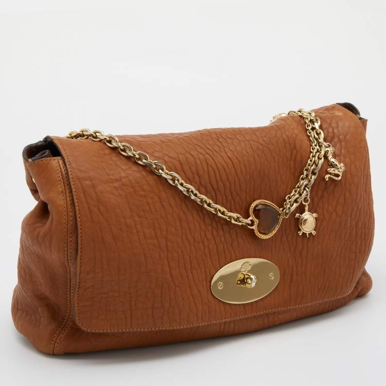 Pre Owned Mulberry Brown Leather Edna Chain Shoulder Bag 