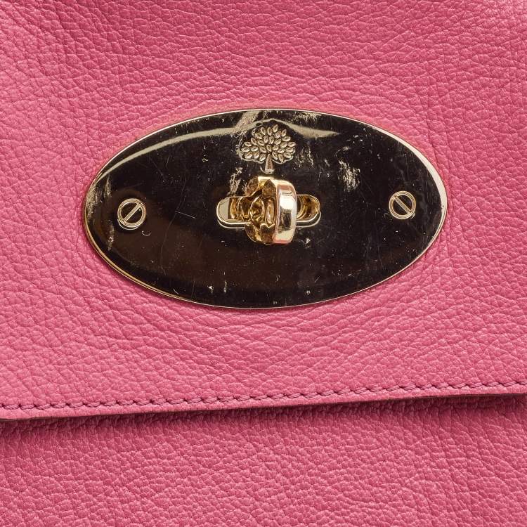 Pre Owned Mulberry Pink Leather Bayswater Satchel