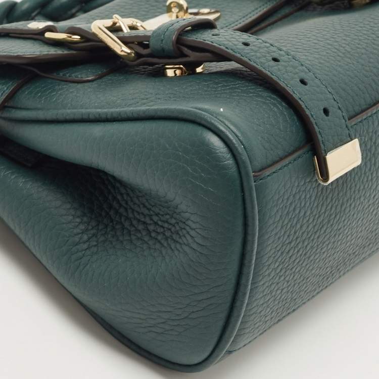Pre Owned Mulberry Green Leather Mini Alexa Top Handle Bag
