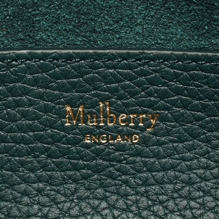 Pre Owned Mulberry Green Leather Mini Alexa Top Handle Bag