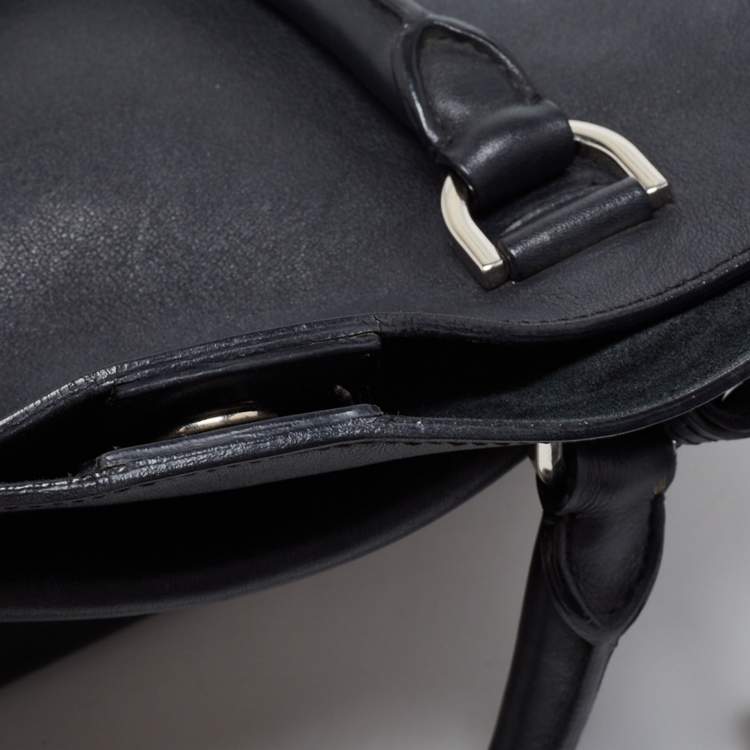 Pre Owned Mulberry Black Leather Willow Tote