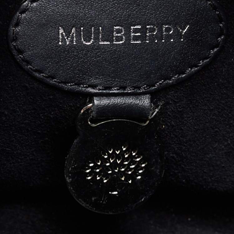 Pre Owned Mulberry Black Leather Willow Tote