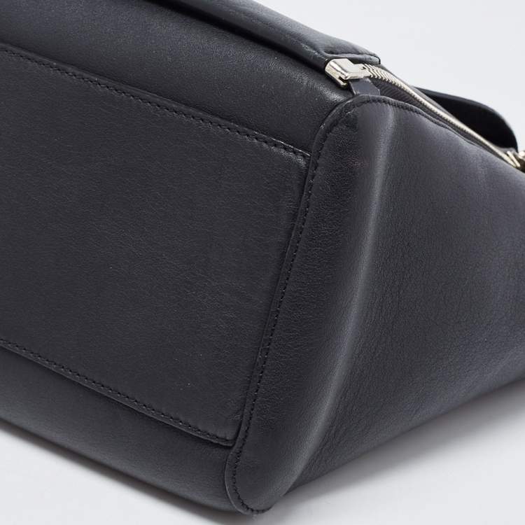 Pre Owned Mulberry Black Leather Willow Tote