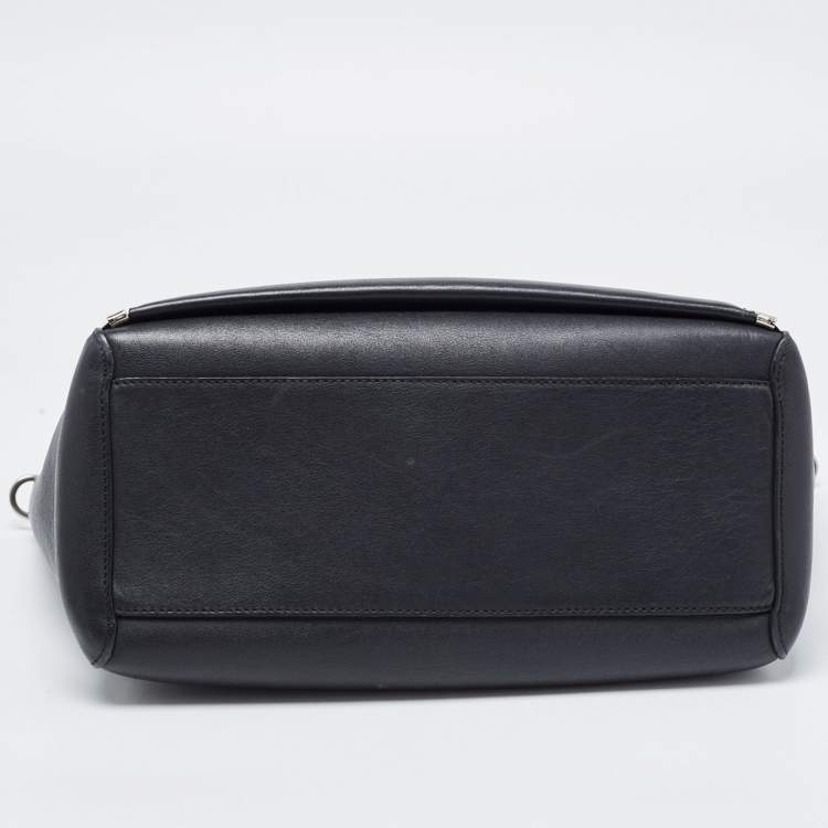 Pre Owned Mulberry Black Leather Willow Tote