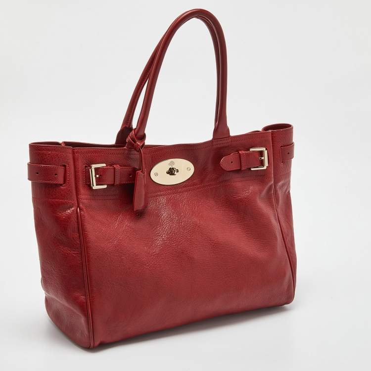 Pre Owned Mulberry Red Leather Bayswater Tote