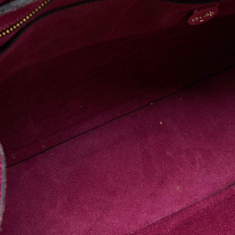 Pre Owned Mulberry Fuschia Grained Leather Bayswater Satchel