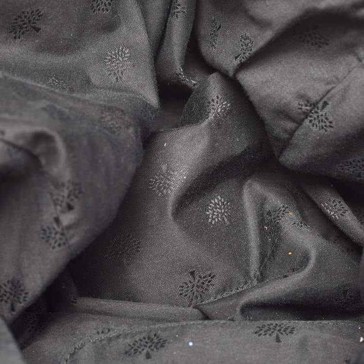 Pre Owned Mulberry Dark Grey Patent and Leather Neely Tote