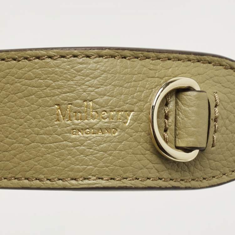 Pre Owned Mulberry Olive Green Leather Mini Bayswater Satchel