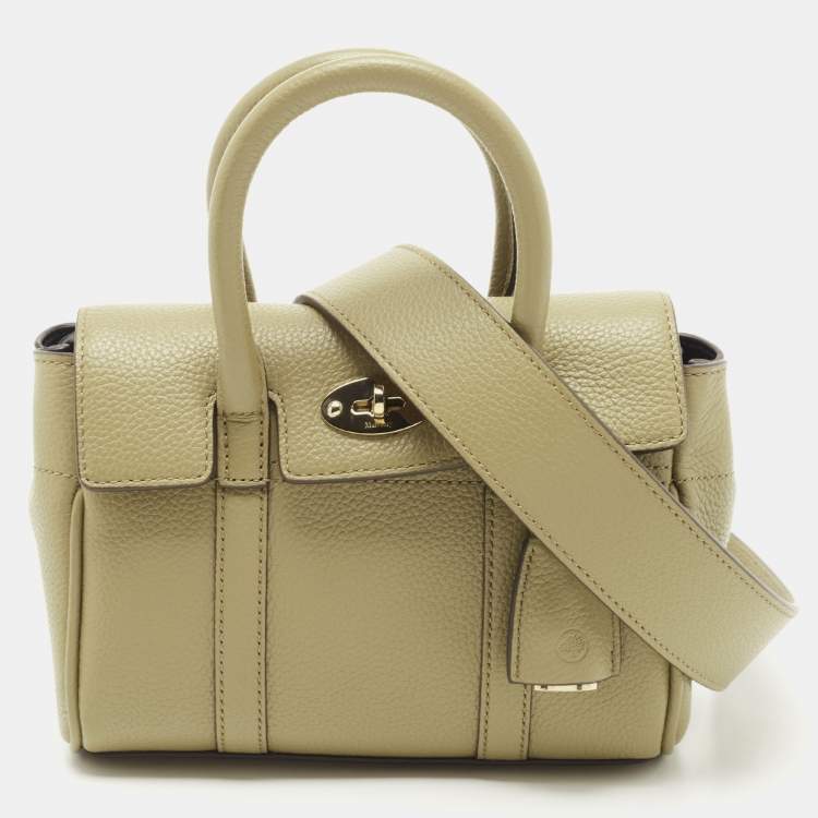 Mulberry Olive Green Leather Mini Bayswater Satchel Mulberry The Luxury Closet