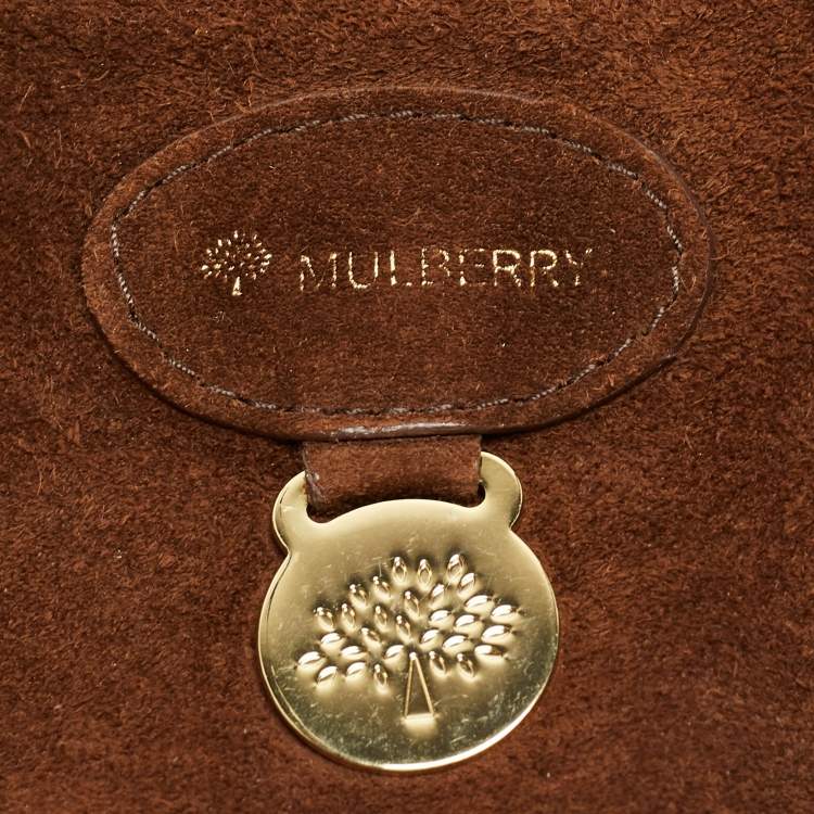 Pre Owned Mulberry Brown Python Embossed Leather Small Bayswater Satchel