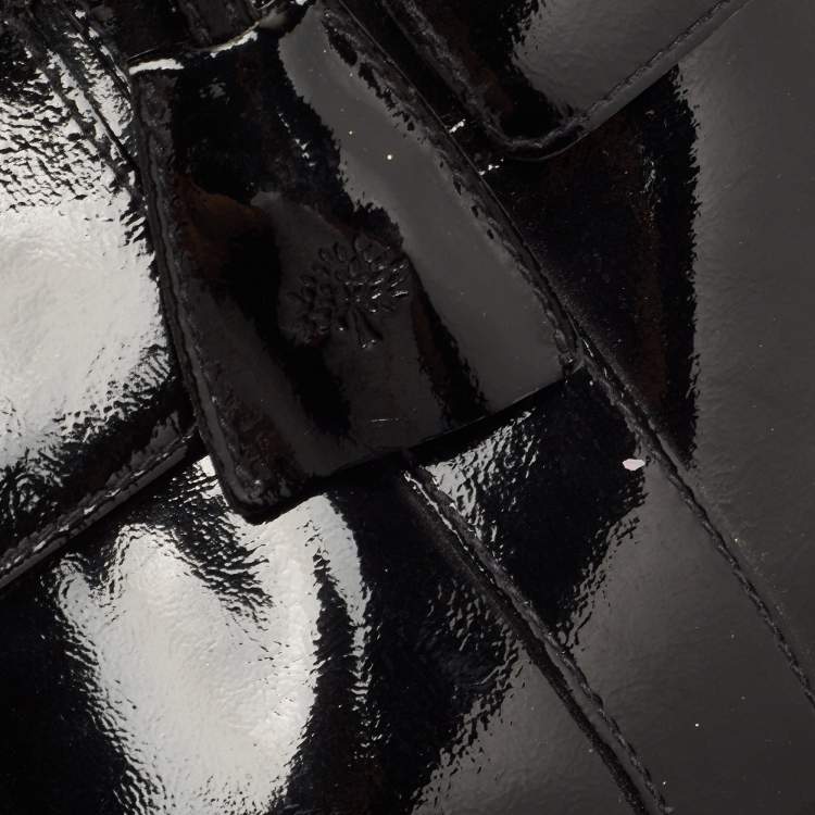 Pre Owned Mulberry Black Patent Leather Bayswater Satchel
