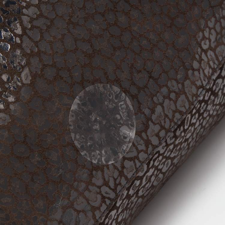 Pre Owned Mulberry Brown/Black Textured Suede and Leather Oversized Alexa Bag