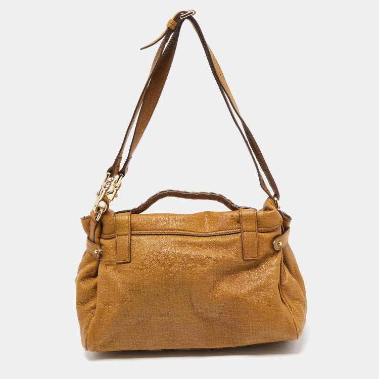 Pre Owned Mulberry Tan Glossy Leather Alexa Bag