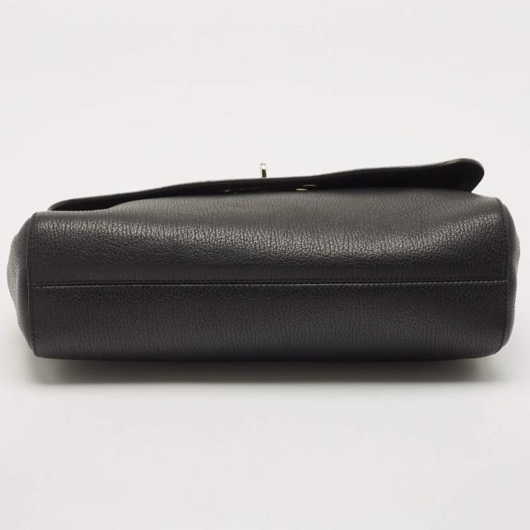 Pre Owned Mulberry Black Leather Medium Lily Shoulder Bag