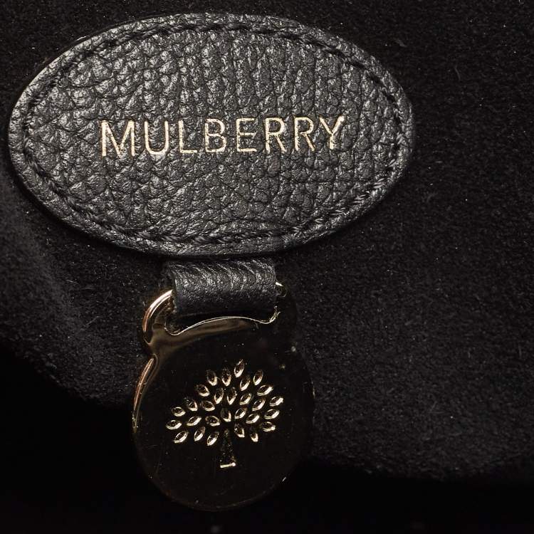 Pre Owned Mulberry Black Leather Medium Lily Shoulder Bag