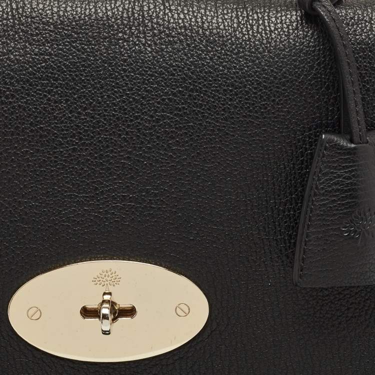 Pre Owned Mulberry Black Leather Medium Lily Shoulder Bag