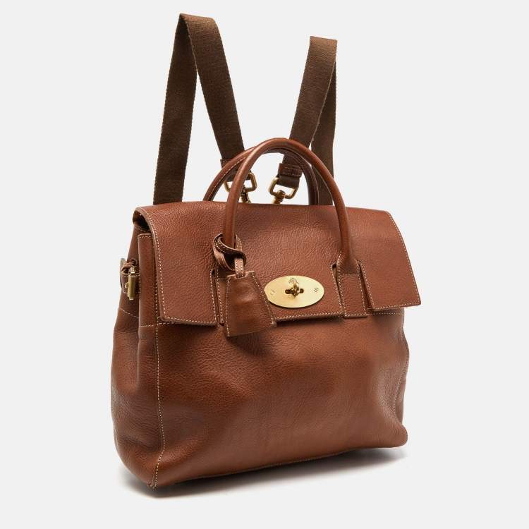 Pre Owned Mulberry Brown Leather Cara Delevingne Backpack