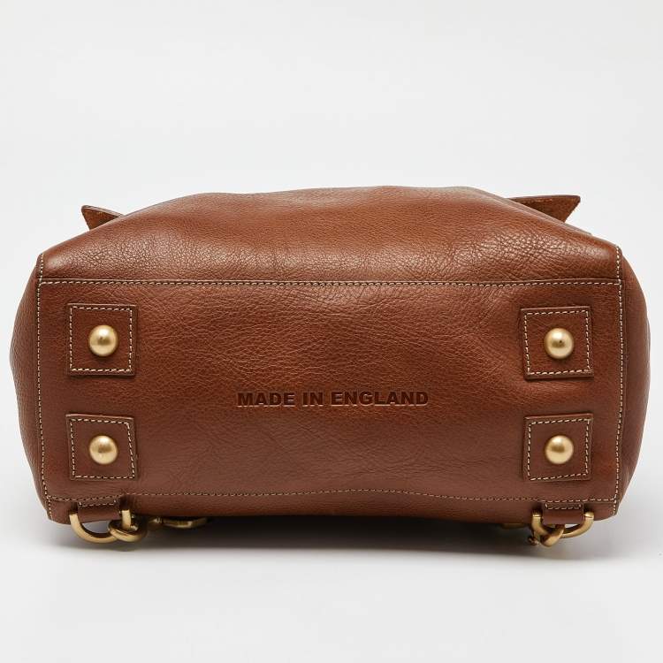Pre Owned Mulberry Brown Leather Cara Delevingne Backpack