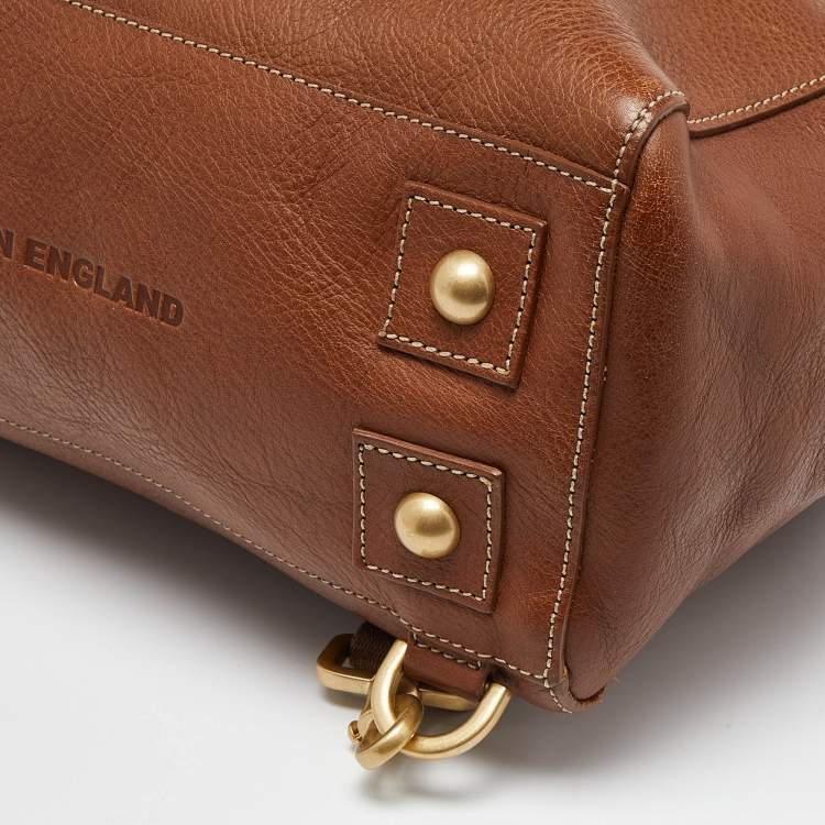 Pre Owned Mulberry Brown Leather Cara Delevingne Backpack