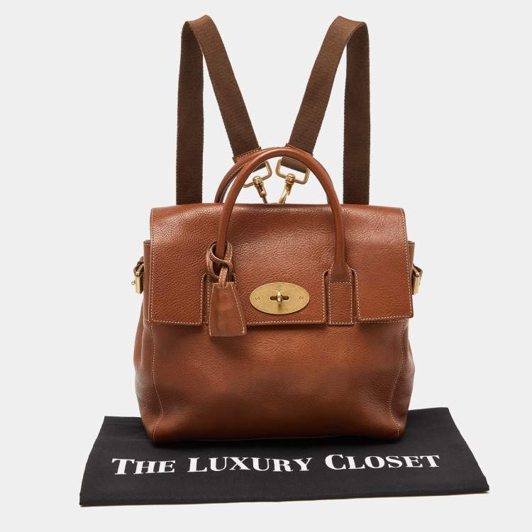 Pre Owned Mulberry Brown Leather Cara Delevingne Backpack