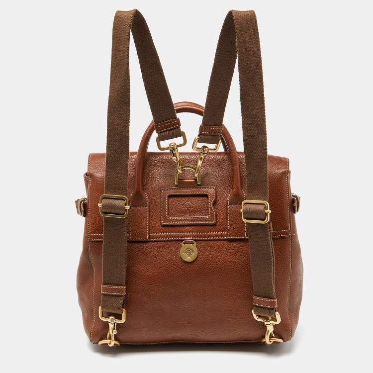 Pre Owned Mulberry Brown Leather Cara Delevingne Backpack