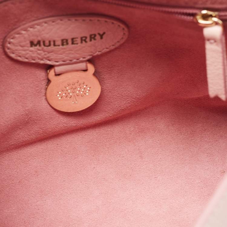 Pre Owned Mulberry Pink Leather Small Lily Shoulder Bag