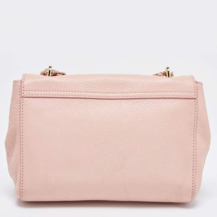 Pre Owned Mulberry Pink Leather Small Lily Shoulder Bag