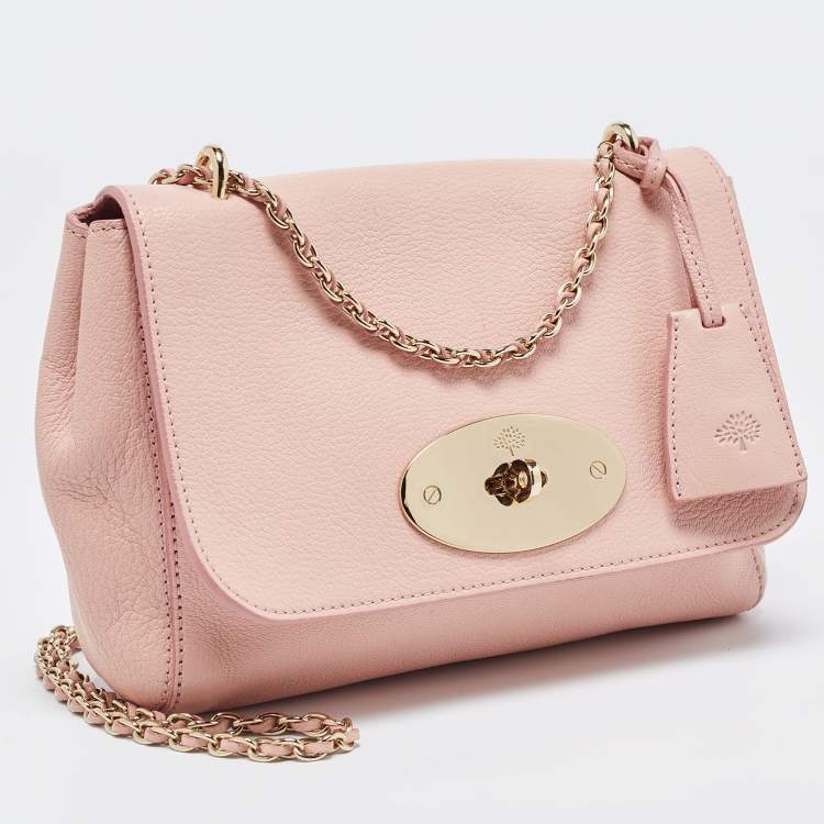 Pre Owned Mulberry Pink Leather Small Lily Shoulder Bag