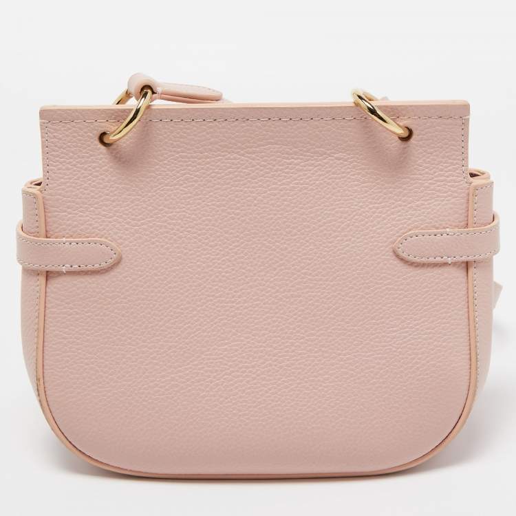 Pre Owned Mulberry Pink Leather Amberley Shoulder Bag