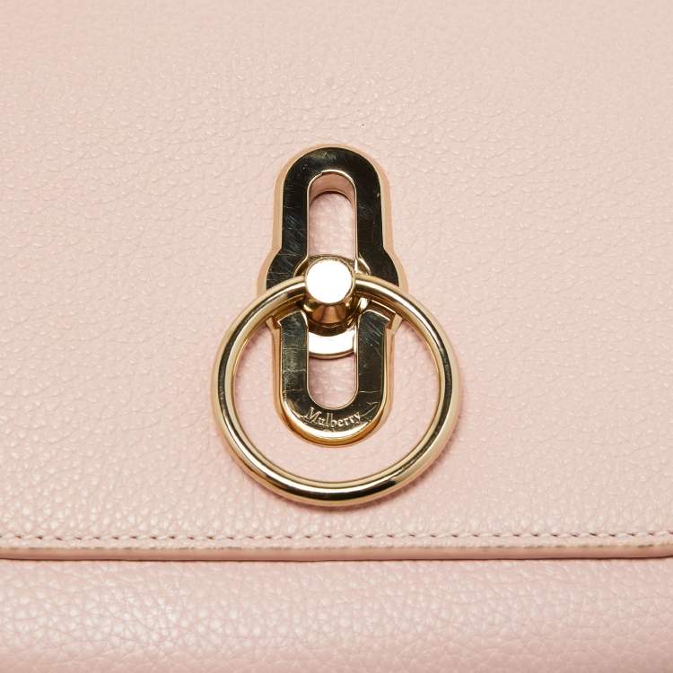 Pre Owned Mulberry Pink Leather Amberley Shoulder Bag