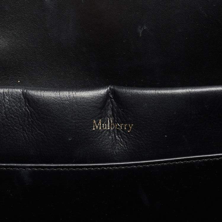 Pre Owned Mulberry Black Grained Leather Maple Tote