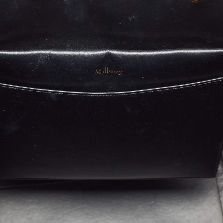Pre Owned Mulberry Black Grained Leather Maple Tote