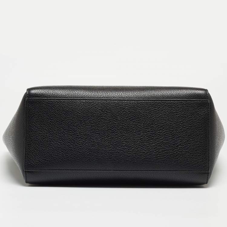Pre Owned Mulberry Black Grained Leather Maple Tote