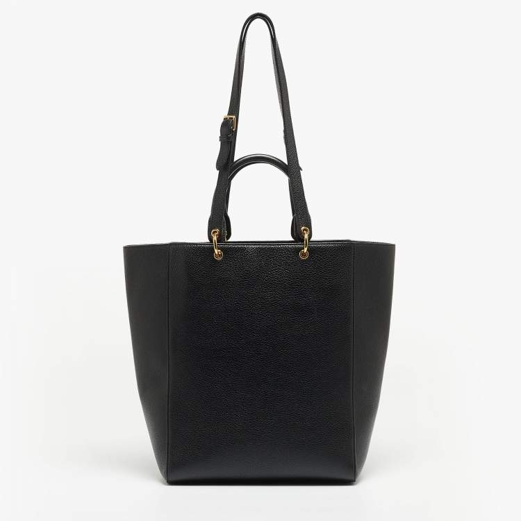Pre Owned Mulberry Black Grained Leather Maple Tote
