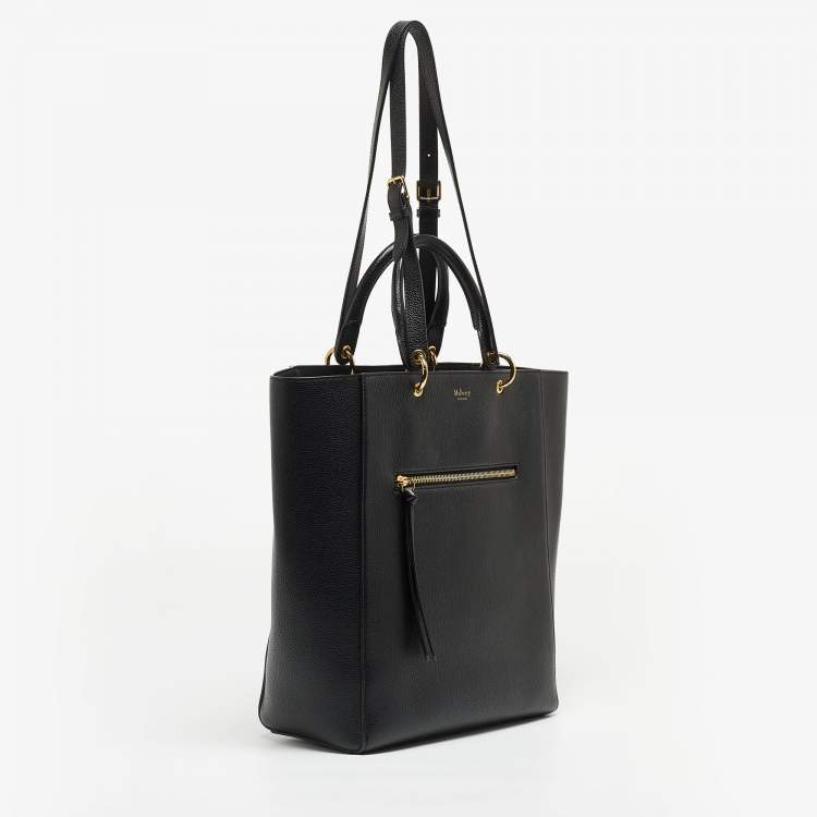 Pre Owned Mulberry Black Grained Leather Maple Tote