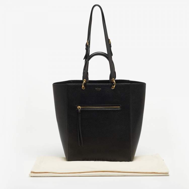 Pre Owned Mulberry Black Grained Leather Maple Tote