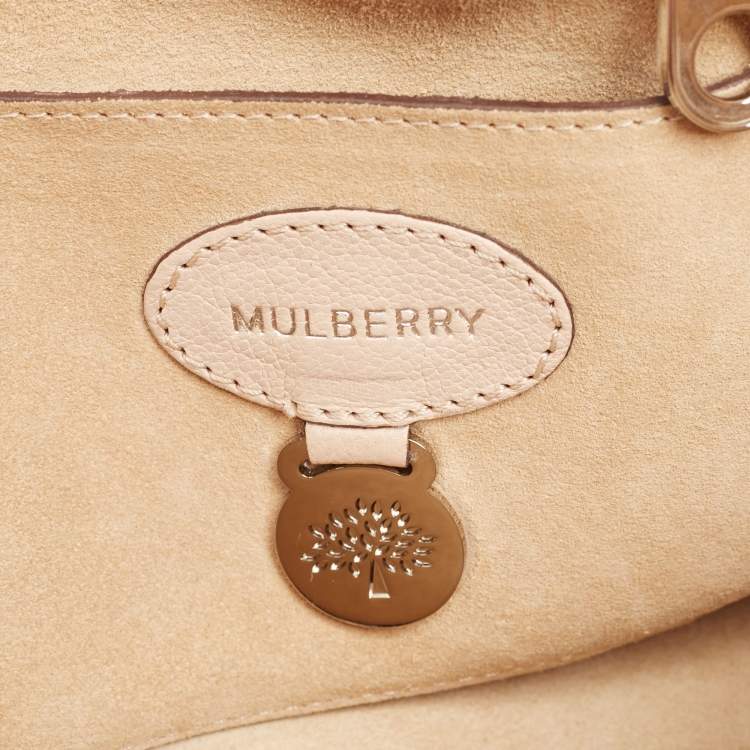 Pre Owned Mulberry Beige Leather Bayswater Satchel
