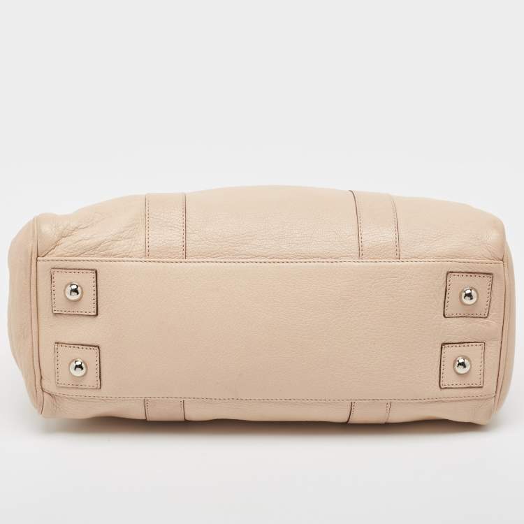 Pre Owned Mulberry Beige Leather Bayswater Satchel