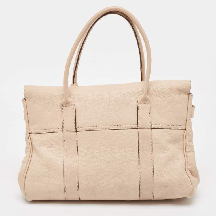 Pre Owned Mulberry Beige Leather Bayswater Satchel