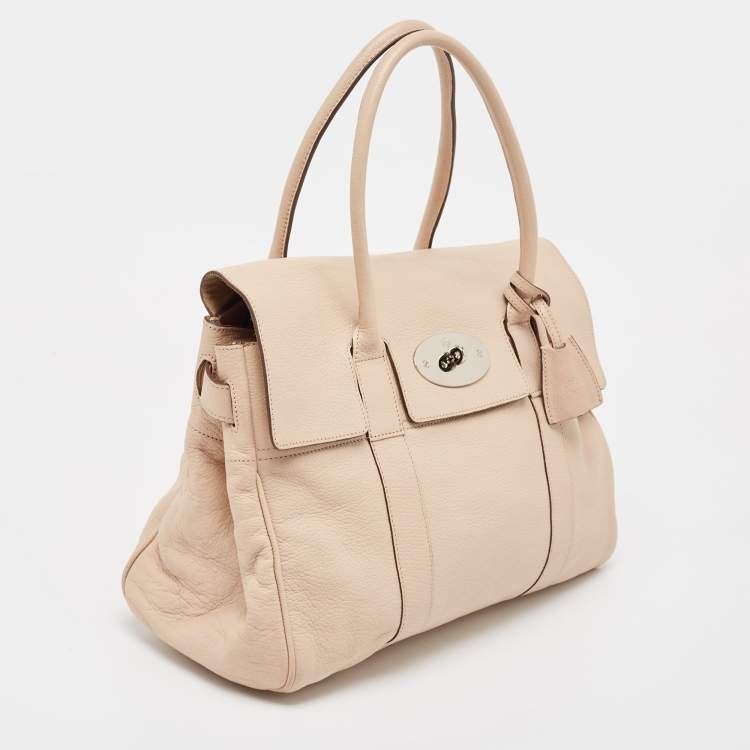 Pre Owned Mulberry Beige Leather Bayswater Satchel