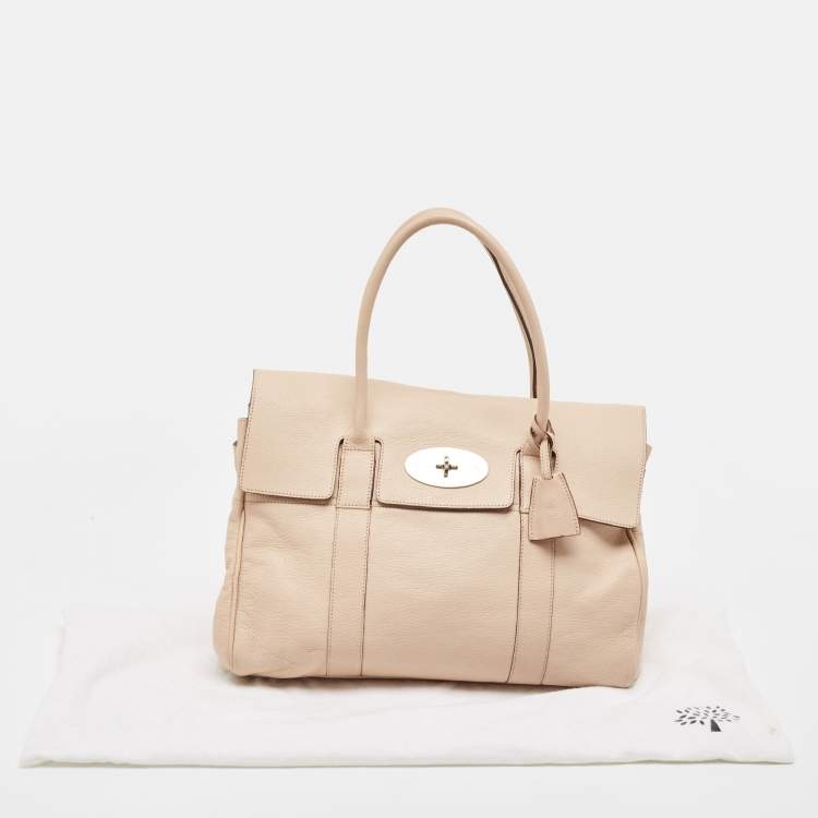 Pre Owned Mulberry Beige Leather Bayswater Satchel