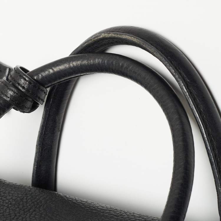 Pre Owned Mulberry Black Grain Leather Small Bayswater Satchel