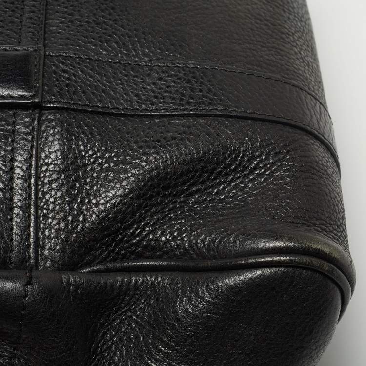 Pre Owned Mulberry Black Grain Leather Small Bayswater Satchel
