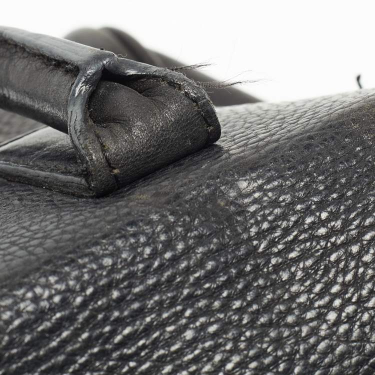Pre Owned Mulberry Black Grain Leather Small Bayswater Satchel